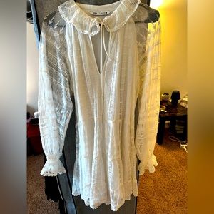 White embroidered Zara Dress